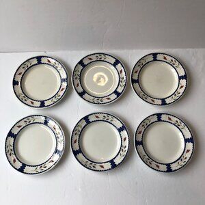 Six ADAMS CHINA LANCASTER 6" Plates Ironstone Small Bread & Butter ENGLAND